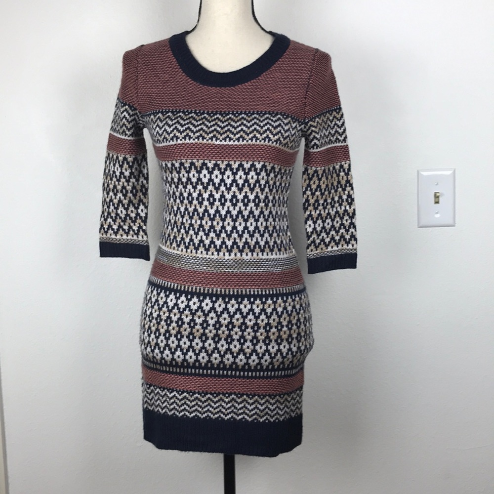 Pink Rose Sweater Dress